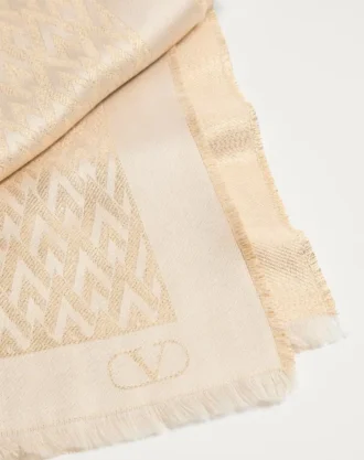 Étole Toute La V en soie, viscose et cachemire Étole Toute La V en soie, viscose et cachemire