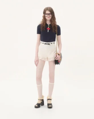 Top en coton avec cerises