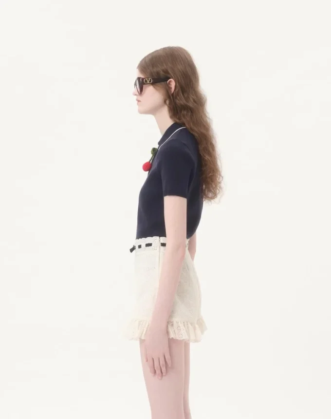 Top en coton avec cerises Top en coton avec cerises