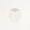 Top en coton brodé