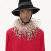 Top en georgette à plumes Top en georgette à plumes