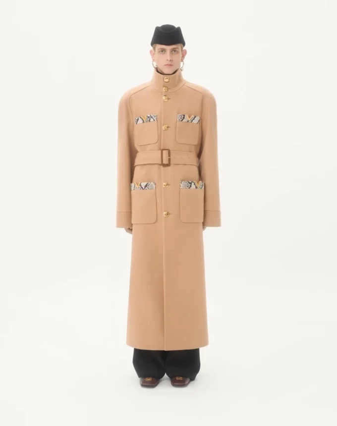 Trench-coat croisé Valentino en feutre de laine avec empiècements Ayers Trench-coat croisé Valentino en feutre de laine avec empiècements Ayers