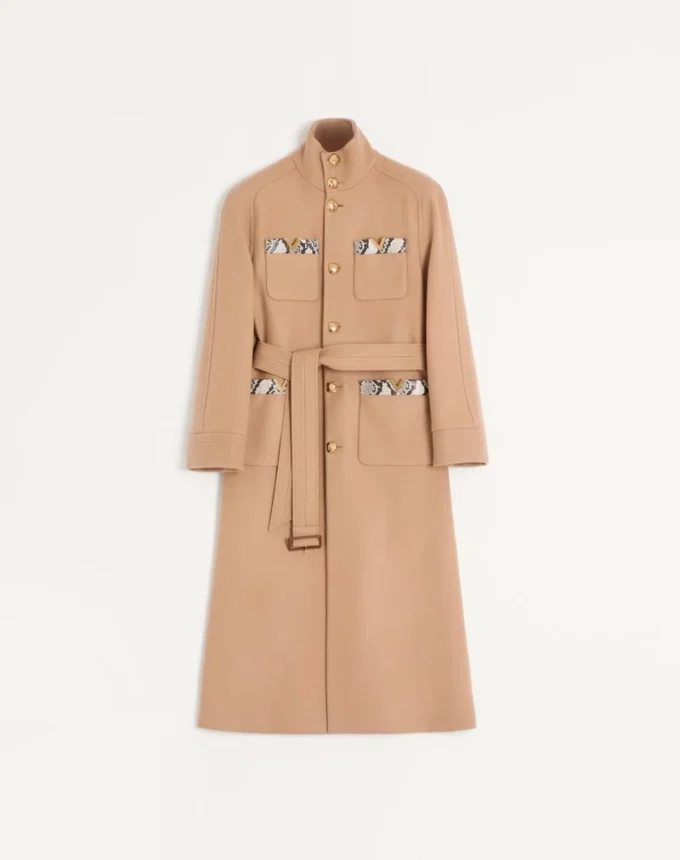 Trench-coat croisé Valentino en feutre de laine avec empiècements Ayers Trench-coat croisé Valentino en feutre de laine avec empiècements Ayers