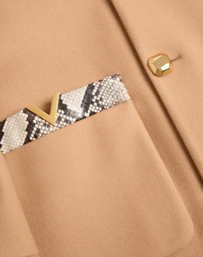 Trench-coat croisé Valentino en feutre de laine avec empiècements Ayers Trench-coat croisé Valentino en feutre de laine avec empiècements Ayers