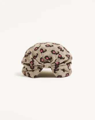 Turban en soie avec imprimé Micro Cashmere Plus de Pois