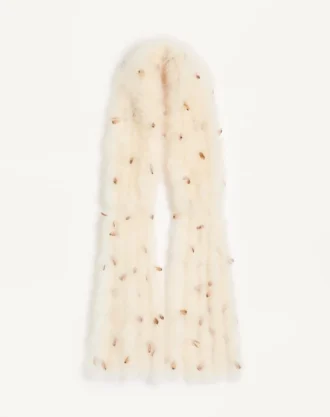 Valentino Écharpe en plumes avec plumes de dinde et de faisan