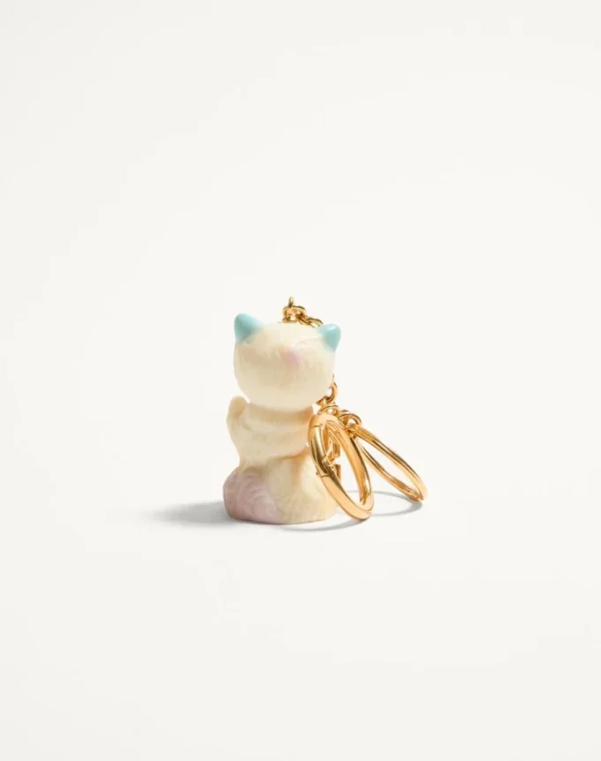 Valentino Garavani Le Chat De La Maison Charm pour sac en nylon avec porte-clés Valentino Garavani Le Chat De La Maison Charm pour sac en nylon avec porte-clés