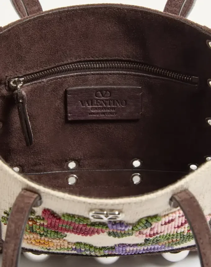 Valentino Garavani Nellcôte Mini sac shopping brodé Valentino Garavani Nellcôte Mini sac shopping brodé