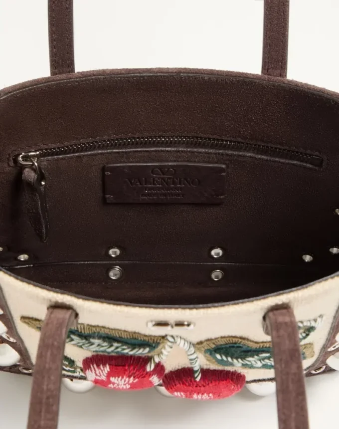 Valentino Garavani Nellcôte Mini sac shopping brodé Valentino Garavani Nellcôte Mini sac shopping brodé