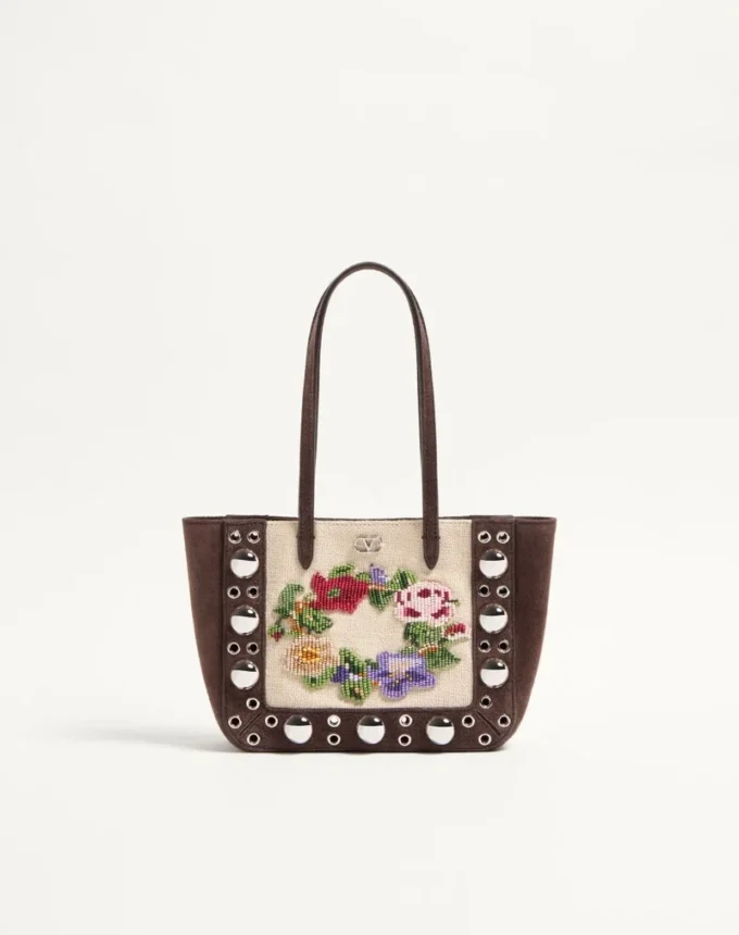 Valentino Garavani Nellcôte Mini sac shopping brodé Valentino Garavani Nellcôte Mini sac shopping brodé