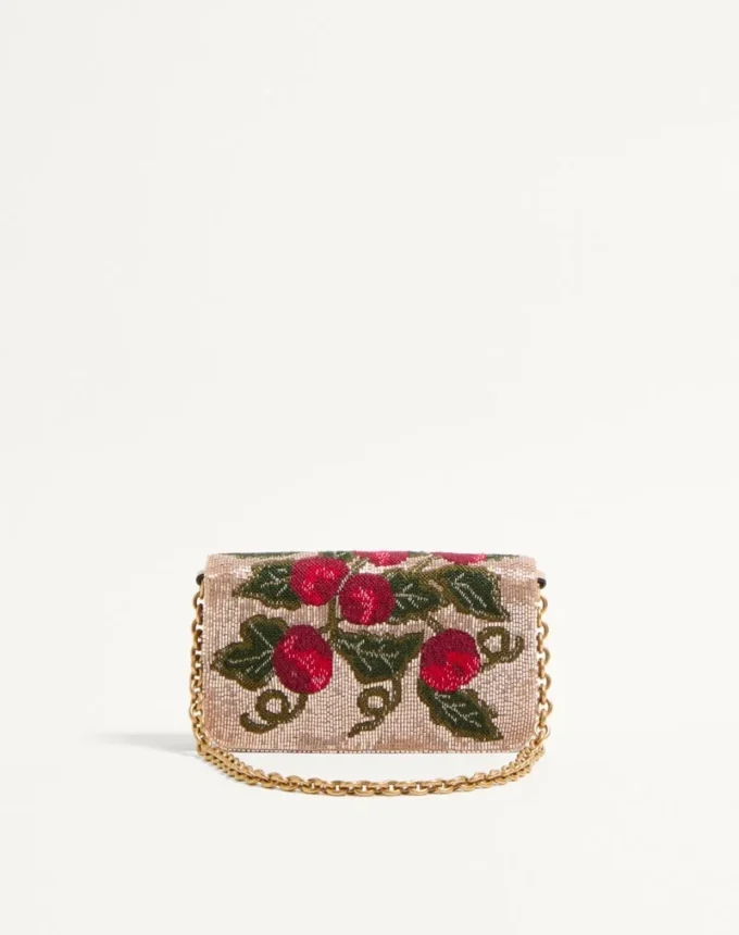 Valentino Garavani Vain Pochette brodée avec motif Cherryfic Valentino Garavani Vain Pochette brodée avec motif Cherryfic