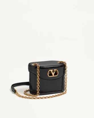Valentino Garavani Vain Sac à main en cuir de veau brillant