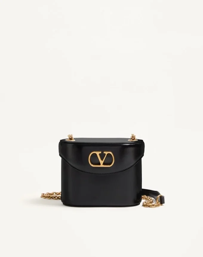 Valentino Garavani Vain Sac à main en cuir de veau brillant Valentino Garavani Vain Sac à main en cuir de veau brillant