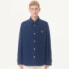 Veste chemise en gabardine de coton Valentino avec VGold Veste chemise en gabardine de coton Valentino avec VGold