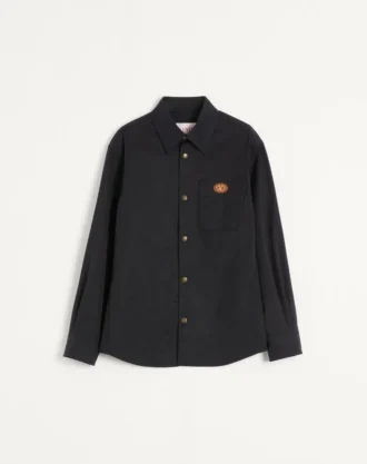 Veste chemise en nylon avec patch VLogo