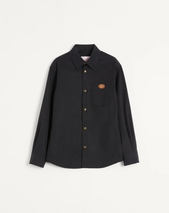 Veste chemise en nylon avec patch VLogo Veste chemise en nylon avec patch VLogo
