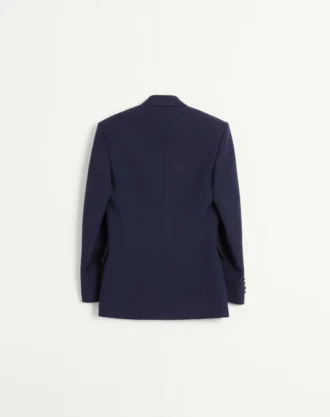 Veste croisée en gabardine de laine