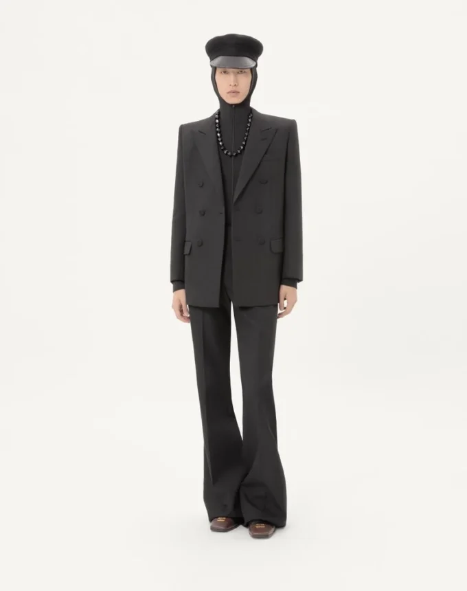 Veste croisée en gabardine de laine Valentino Veste croisée en gabardine de laine Valentino