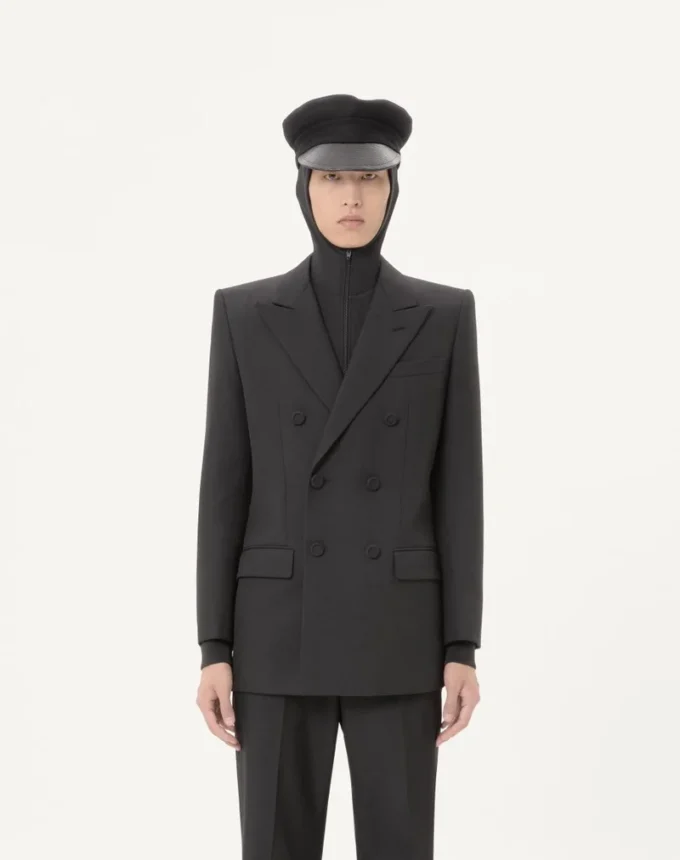 Veste croisée en gabardine de laine Valentino Veste croisée en gabardine de laine Valentino