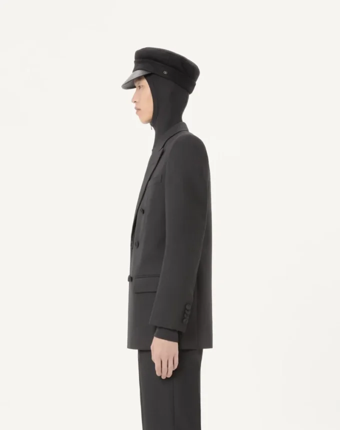 Veste croisée en gabardine de laine Valentino Veste croisée en gabardine de laine Valentino