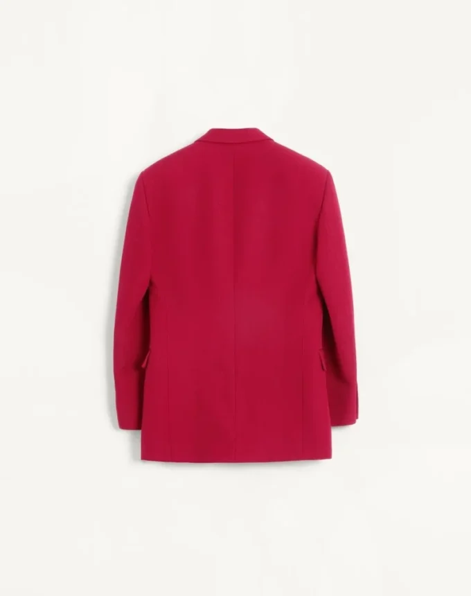 Veste croisée en laine grain de poudre Veste croisée en laine grain de poudre