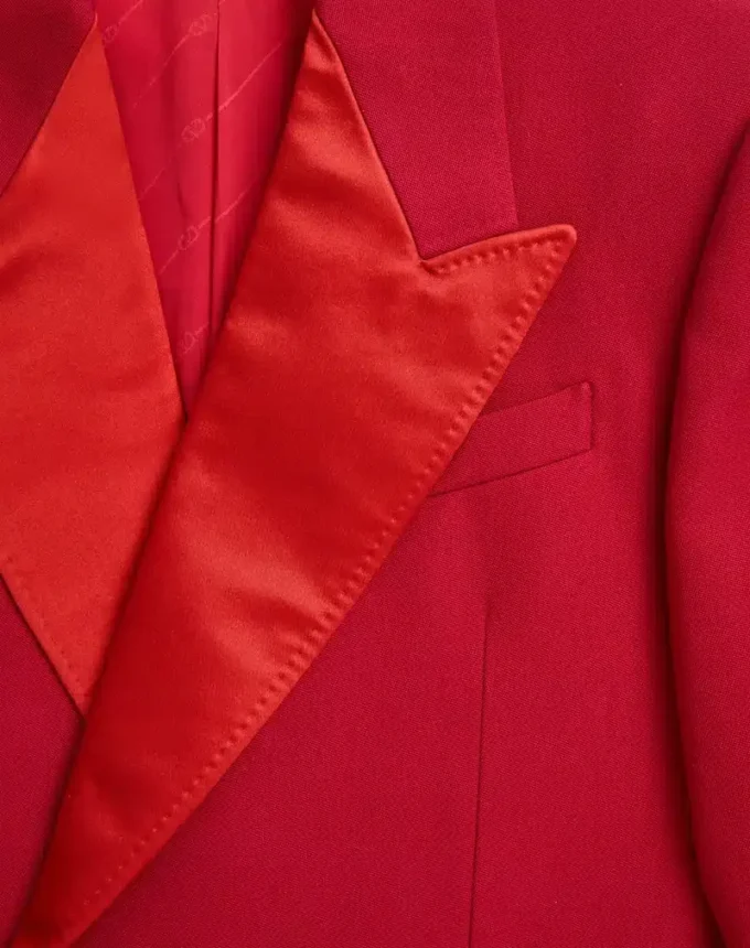 Veste croisée en laine grain de poudre Veste croisée en laine grain de poudre