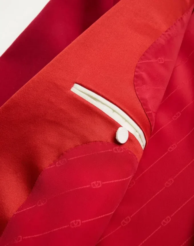 Veste croisée en laine grain de poudre Veste croisée en laine grain de poudre