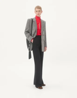Veste croisée Valentino en laine natté boutonnée