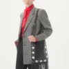 Veste croisée Valentino en laine natté boutonnée Veste croisée Valentino en laine natté boutonnée