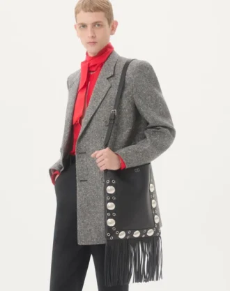 Veste croisée Valentino en laine natté boutonnée