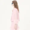 Veste en crêpe couture avec plumes Veste en crêpe couture avec plumes