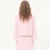 Veste en crêpe couture avec plumes Veste en crêpe couture avec plumes