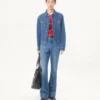 Veste en denim Valentino avec VGold Veste en denim Valentino avec VGold