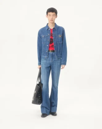 Veste en denim Valentino avec VGold