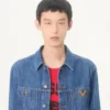 Veste en denim Valentino avec VGold Veste en denim Valentino avec VGold