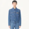 Veste en denim Valentino avec VGold Veste en denim Valentino avec VGold