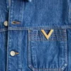 Veste en denim Valentino avec VGold Veste en denim Valentino avec VGold