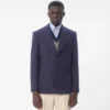Veste en gabardine de laine à simple boutonnage Veste en gabardine de laine à simple boutonnage