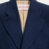 Veste en gabardine de laine à simple boutonnage Veste en gabardine de laine à simple boutonnage