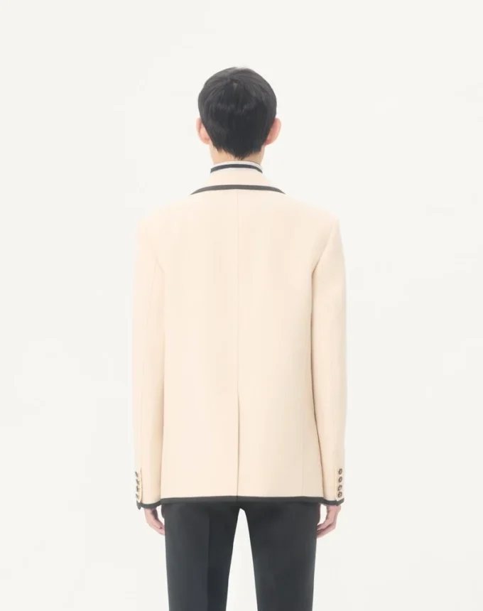 Veste en gabardine de laine à simple boutonnage Valentino Veste en gabardine de laine à simple boutonnage Valentino
