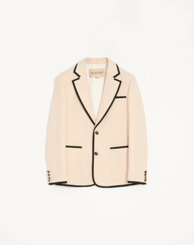Veste en gabardine de laine à simple boutonnage Valentino Veste en gabardine de laine à simple boutonnage Valentino