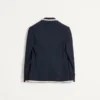 Veste en jersey de coton à simple boutonnage avec passepoil torchon Veste en jersey de coton à simple boutonnage avec passepoil torchon