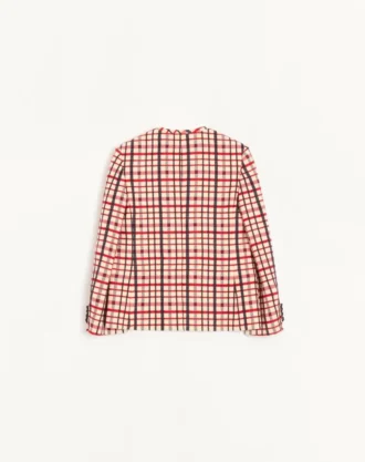 Veste en laine à carreaux