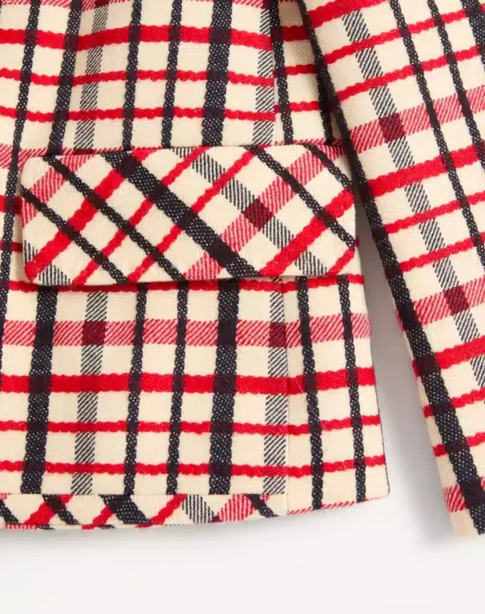 Veste en laine à carreaux Veste en laine à carreaux
