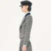 Veste en laine à carreaux Veste en laine à carreaux