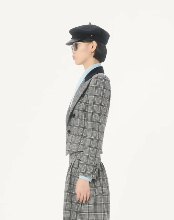 Veste en laine à carreaux Veste en laine à carreaux