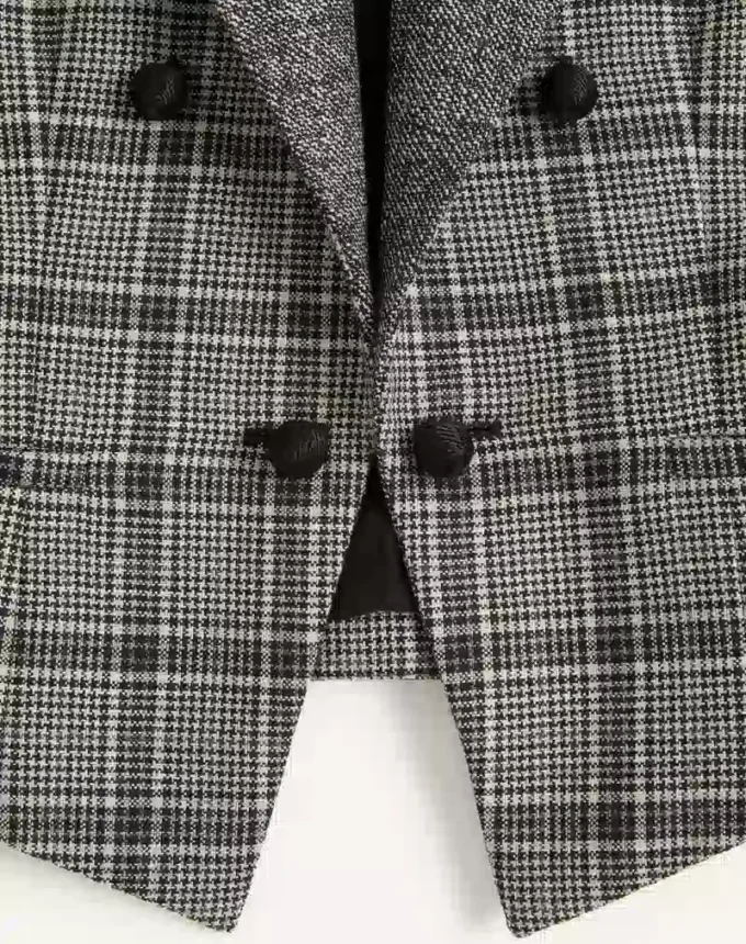 Veste en laine à carreaux Veste en laine à carreaux