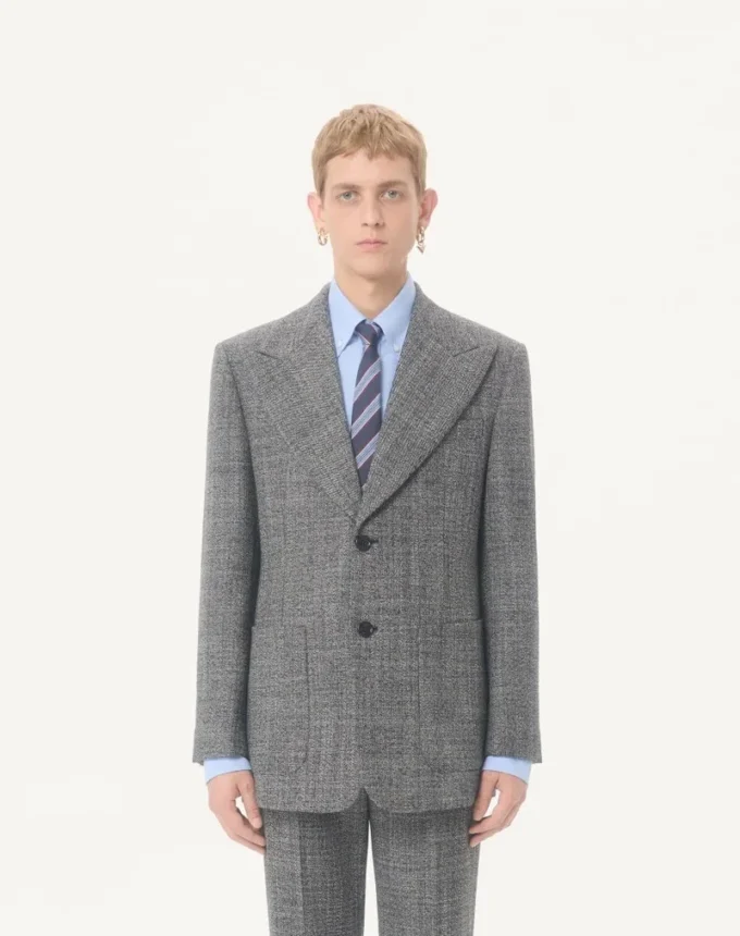 Veste en laine moulinée à simple boutonnage Valentino Veste en laine moulinée à simple boutonnage Valentino