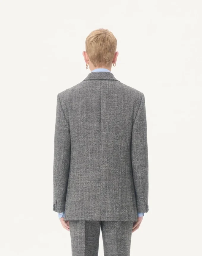 Veste en laine moulinée à simple boutonnage Valentino Veste en laine moulinée à simple boutonnage Valentino
