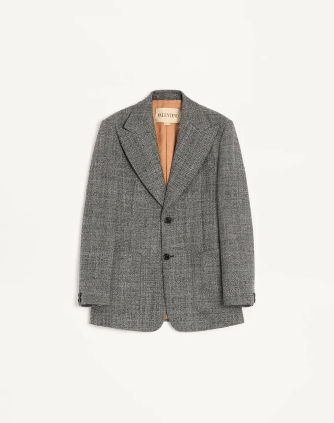 Veste en laine moulinée à simple boutonnage Valentino Veste en laine moulinée à simple boutonnage Valentino